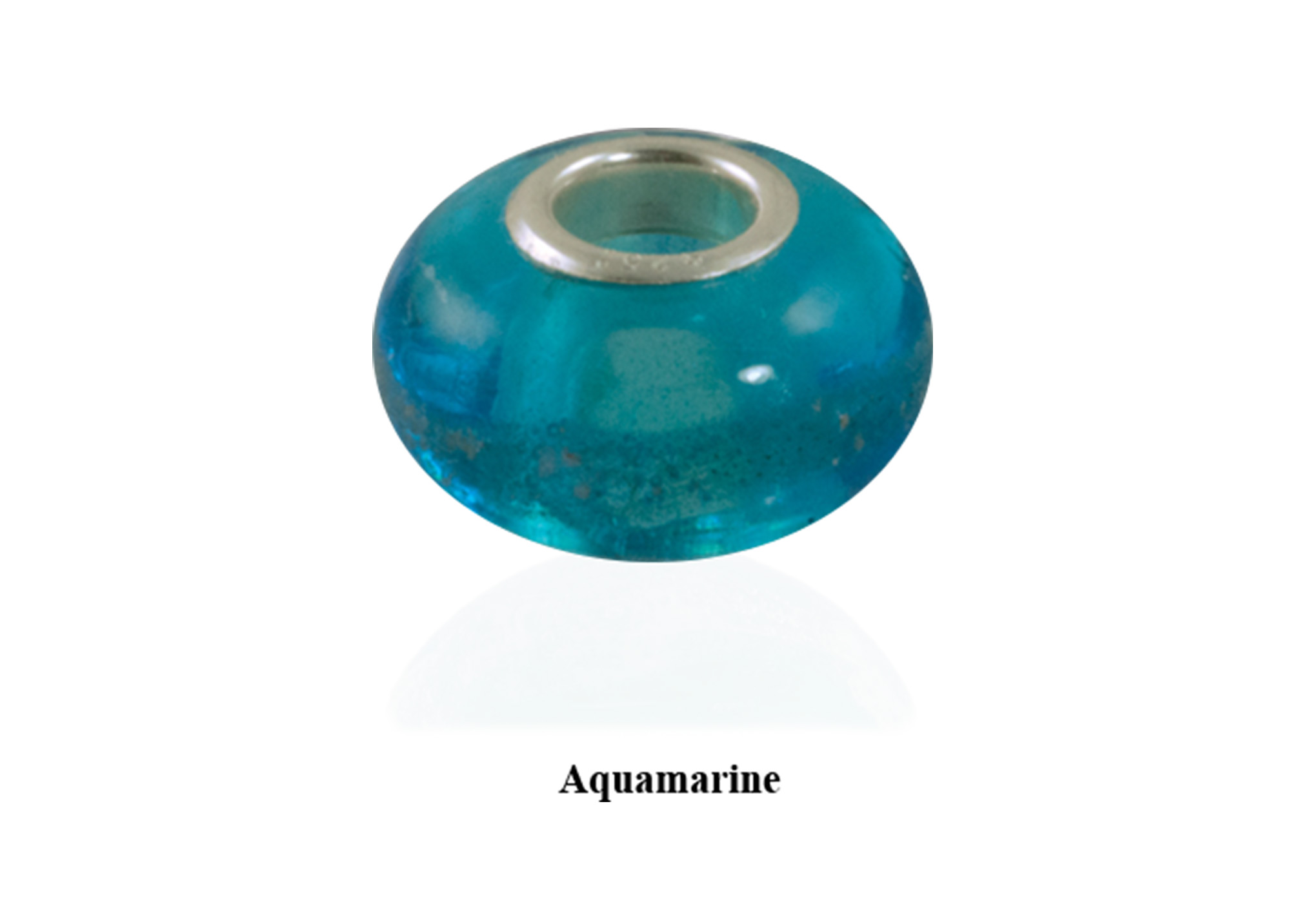 Glass Memory Bead - Aquamarine Image