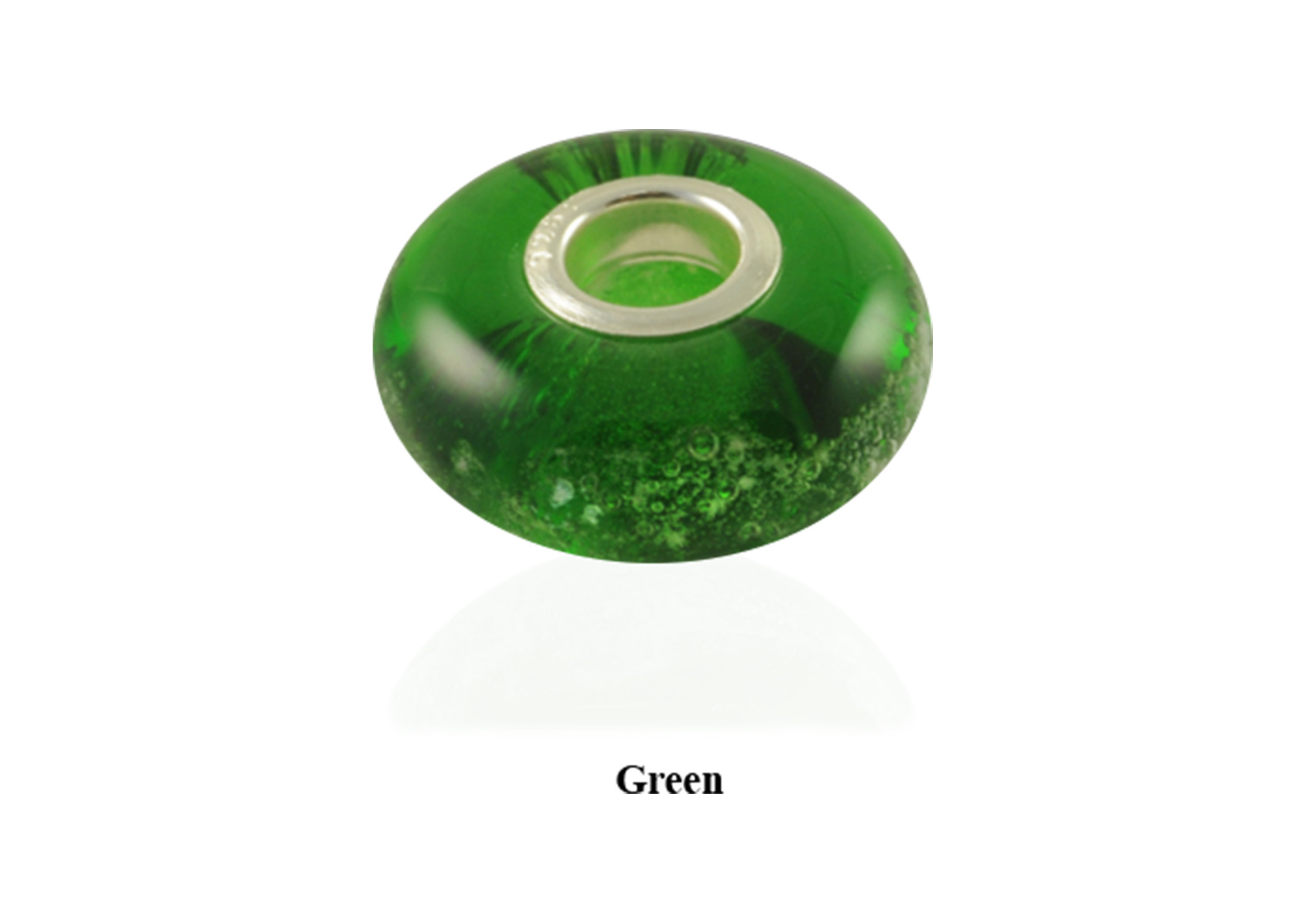 Glass Memory Bead - Green Image
