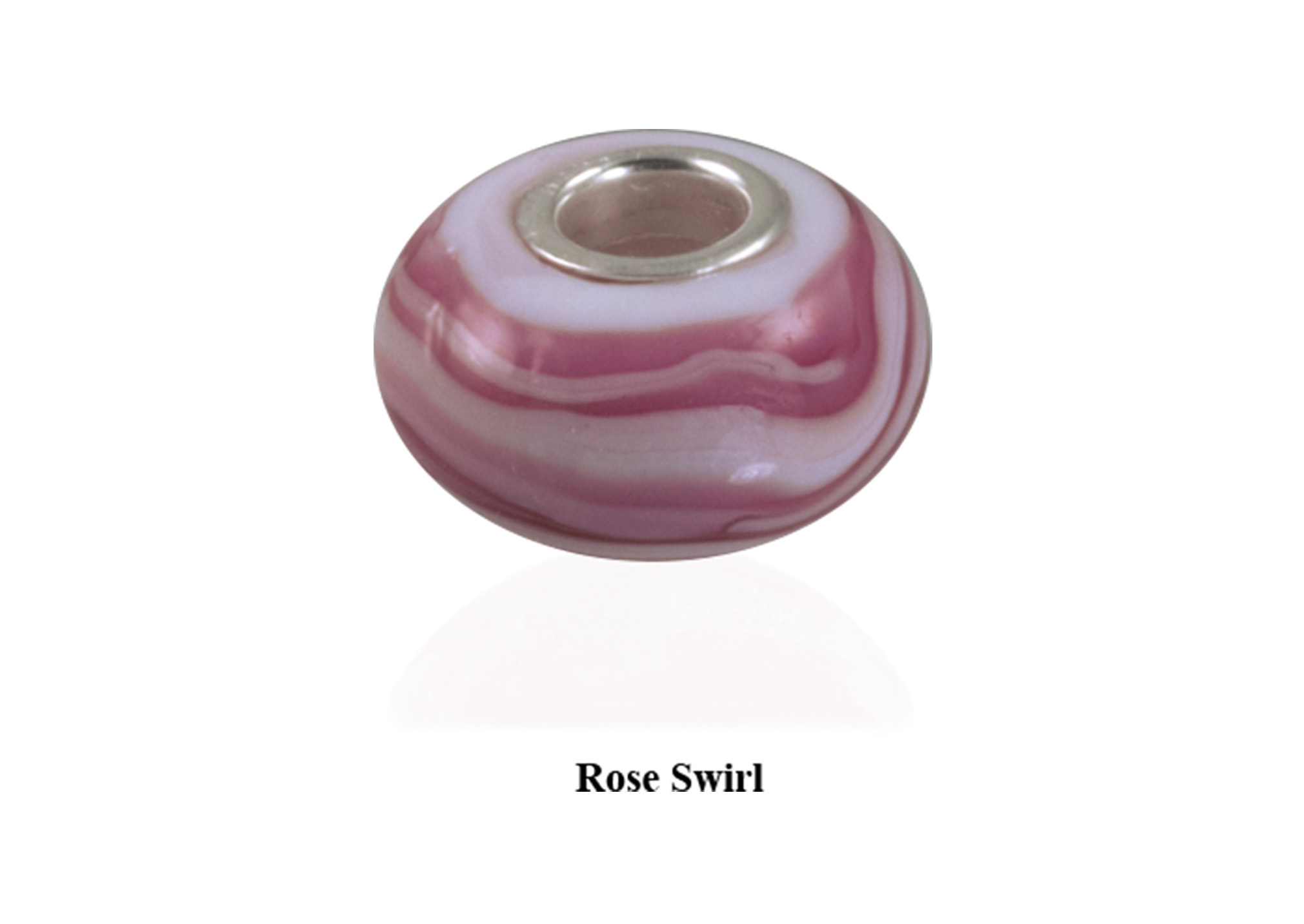 Glass Beads - Rose Swirl-image